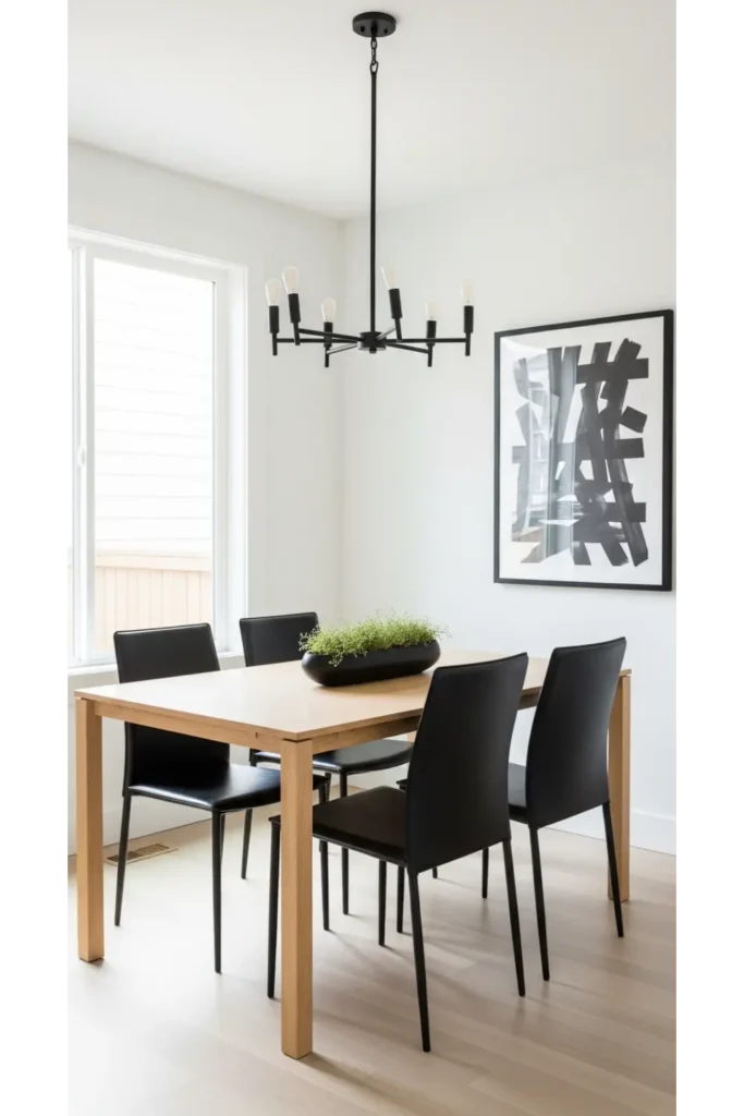 Small Dining Room Design Inspirations 20 Ideas 19 Modern Minimal Contrast