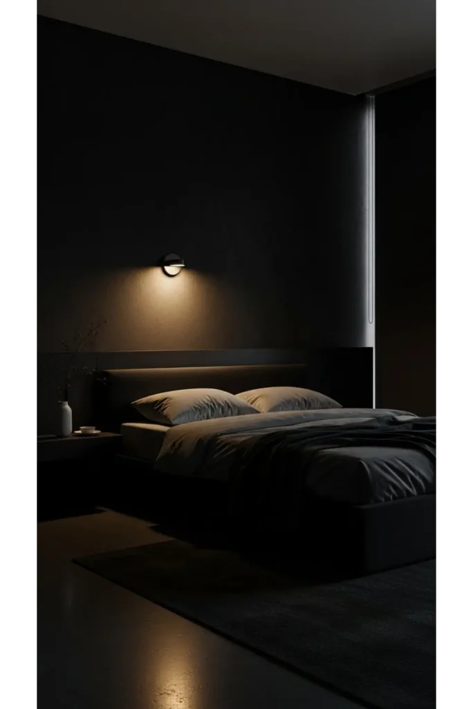 23 Moody Bedroom Inspirations For Dramatic Look 8 Moody Minimalist Bedroom