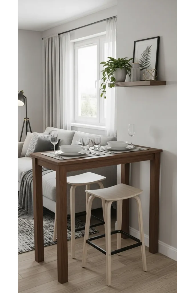 Small Living Room With Dining Area Layouts 23 Ideas 21 Narrow Console Dining Option