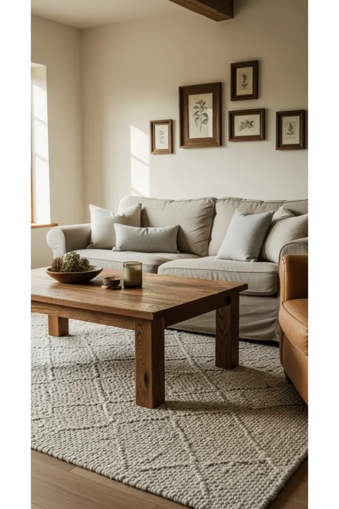 22 Farmhouse Living Room Inspirations for Rustic Charm 12 Natural Wood Coffee Tables