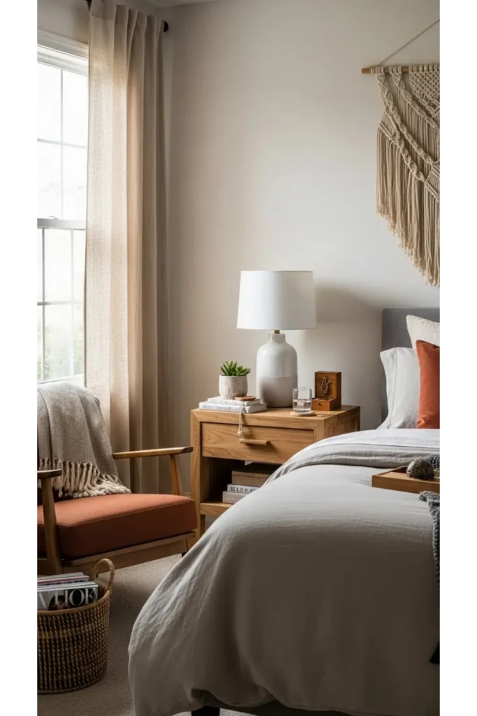 23 Earthy Bedroom Ideas For Natural Warm Ambience 18 Natural Wood Flooring With Soft Layers