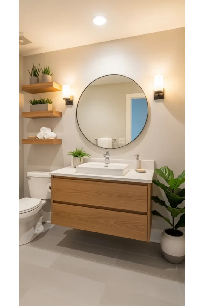 Natural wood accents