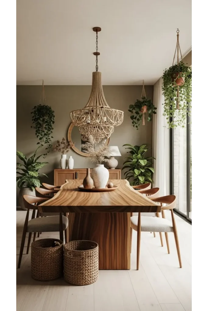Nature Inspired Dining Room