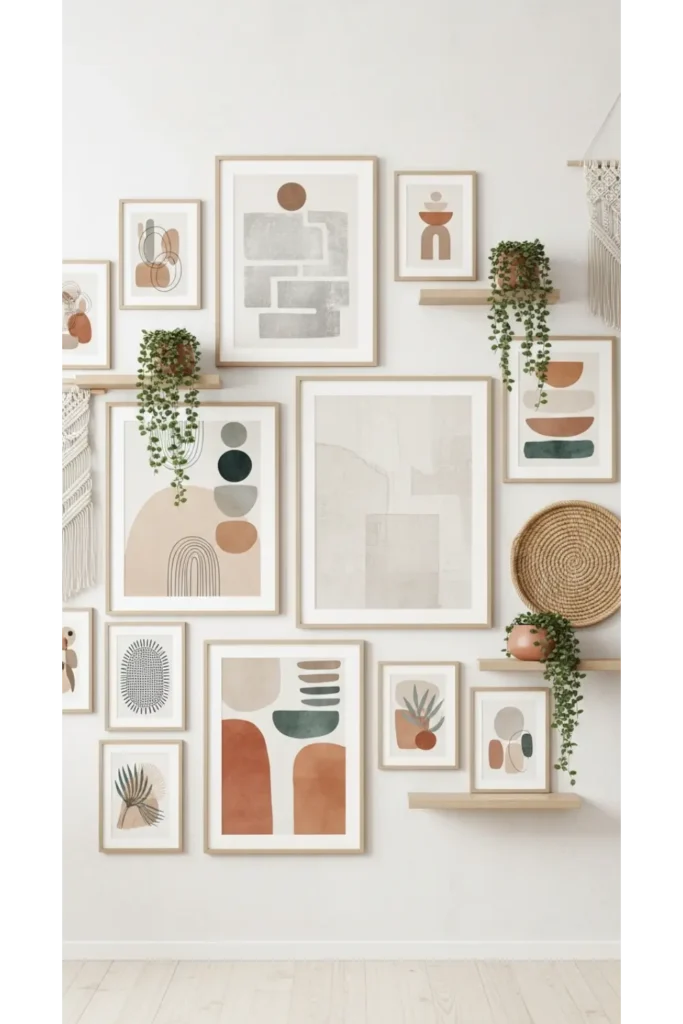 22 Boho Living Room Designs Relaxed Chic Vibes 19 Neutral Art With Organic Forms