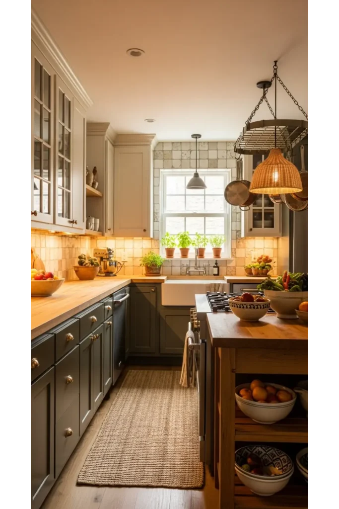 Olive Green Lowers With Ivory Uppers