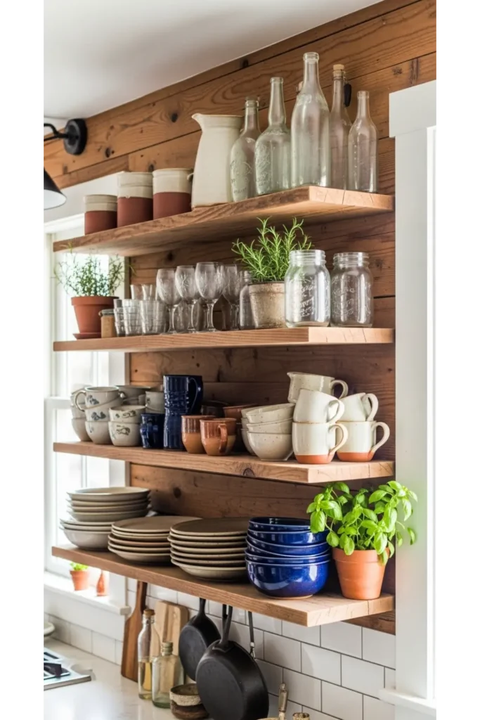 Open Shelving with Curated Styling