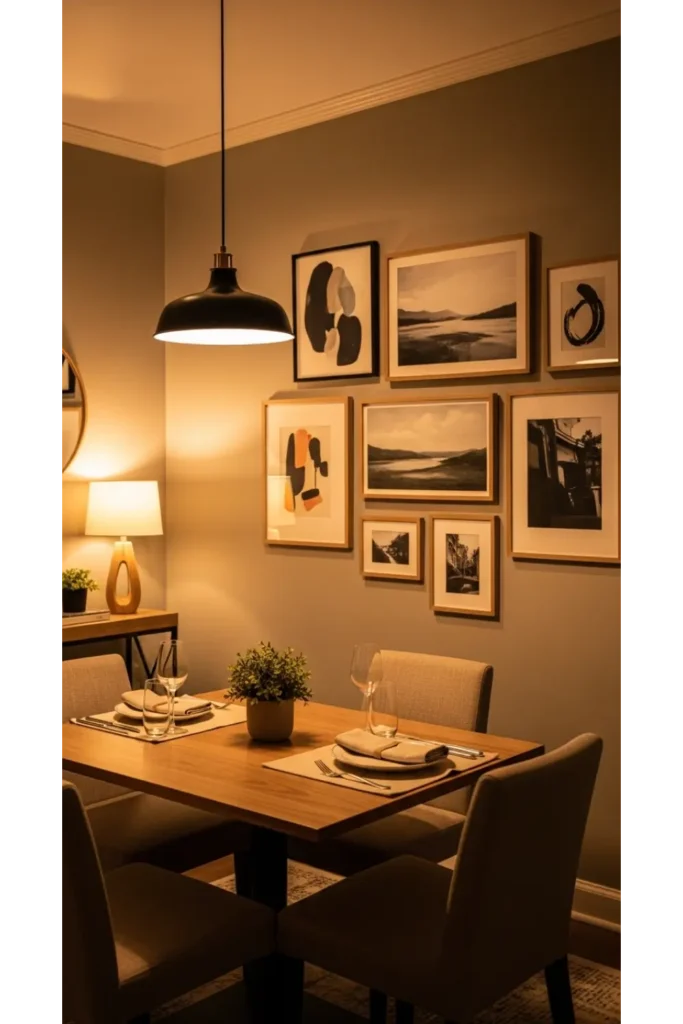 Small Dining Room Design Inspirations 20 Ideas 20 Personalized Art Display