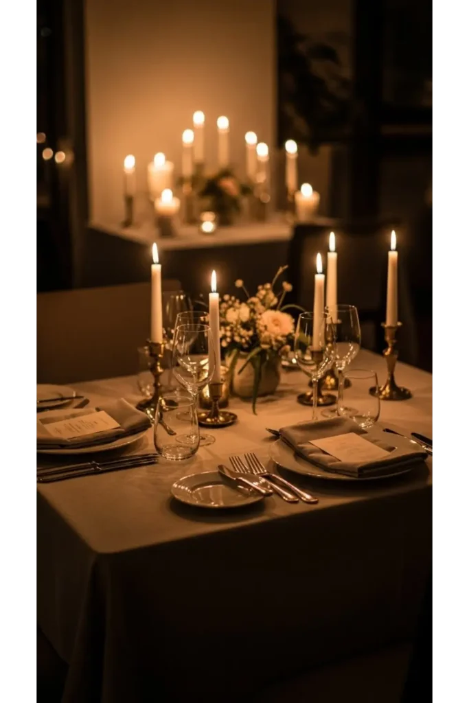  Romantic Candlelit Table