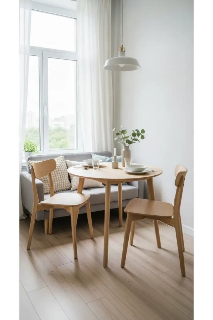 23 Small Living Room Dining Room Combo Layouts 4 Round Dining Table To Save Space