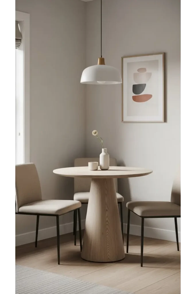  Round Pedestal Table Nook