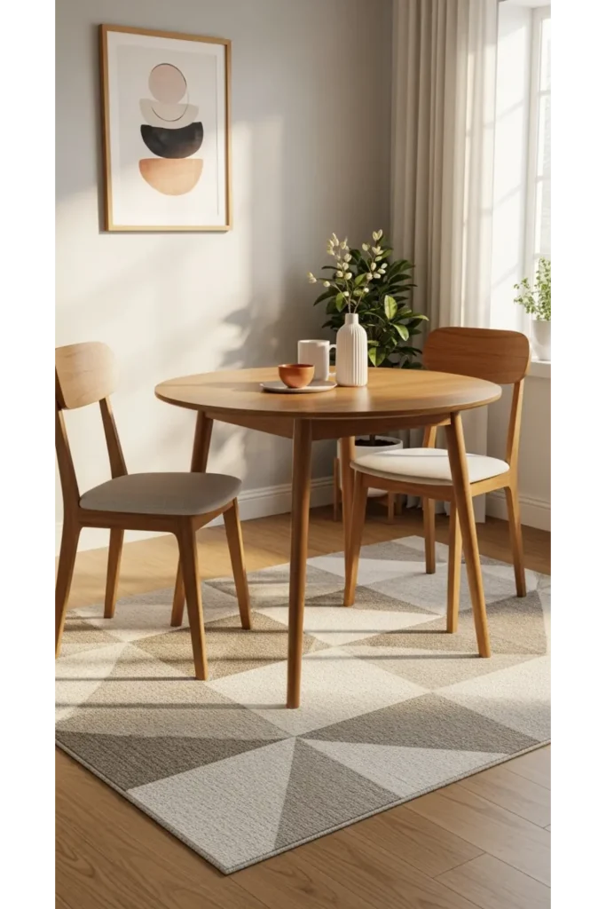 21 Tiny Dining Room Ideas That Save Space 20 Rugs to define space