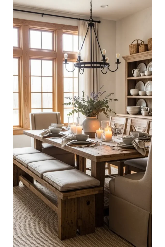  Rustic Farmhouse Dining Room