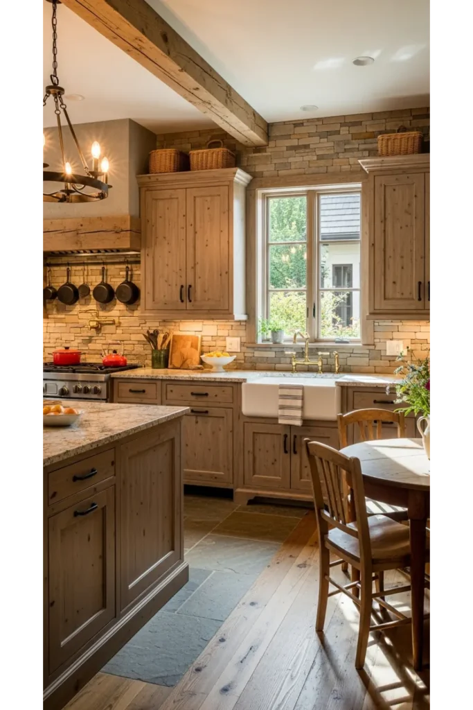 Rustic Natural Wood Kitchen