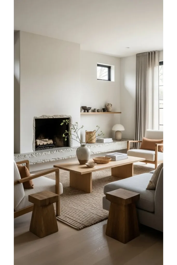 Simple Fireplace as a Focal Point