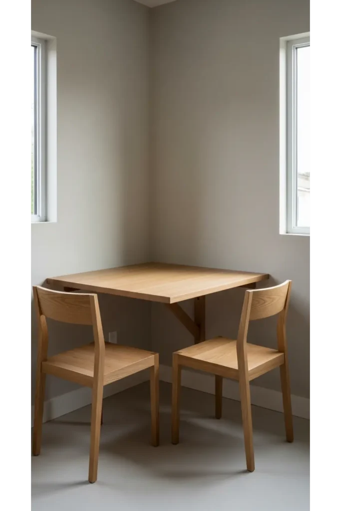 Small Dinner Room Ideas with a Wall Mounted Table