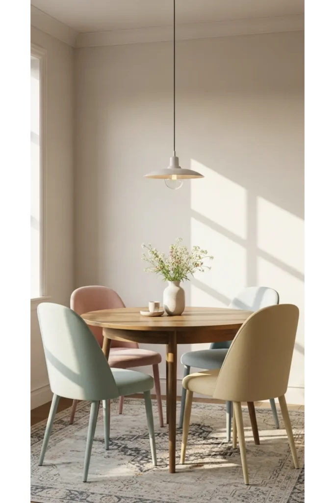 Small Dining Room Design Inspirations 20 Ideas 14 Soft Color Accents