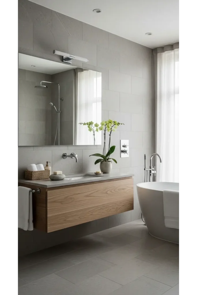 Soft Gray Stone Look Tiles