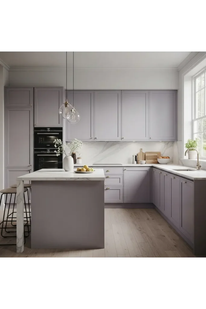  Soft Lavender Gray Cabinets