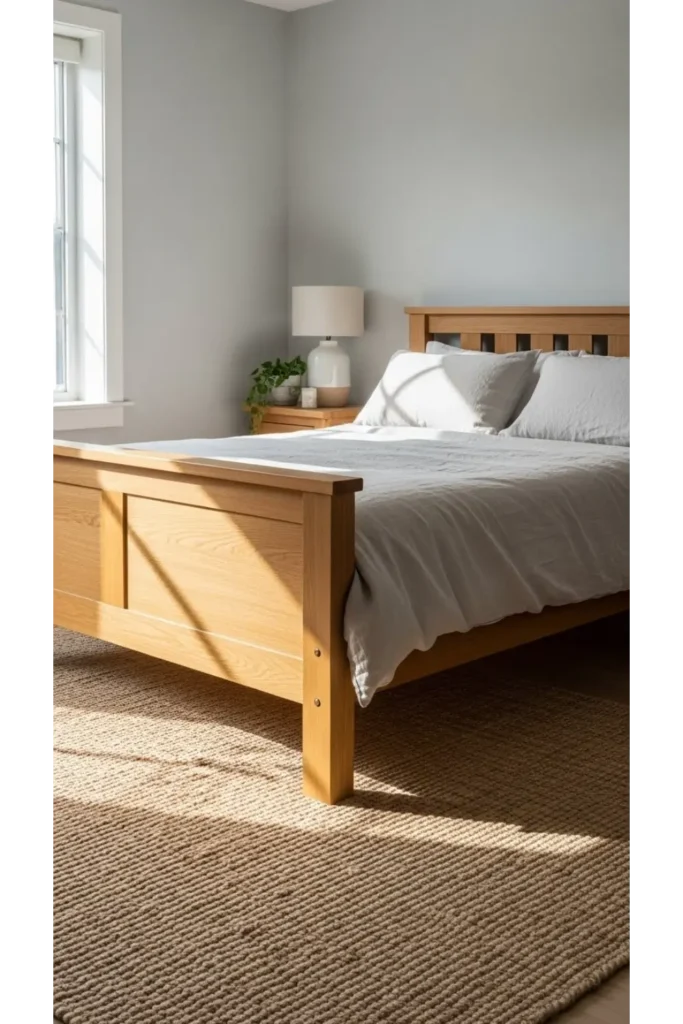 23 Earthy Bedroom Ideas For Natural Warm Ambience 4 Solid Wood Bed Frame