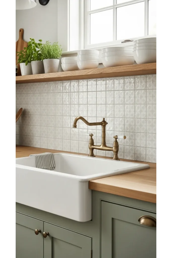 Subtle Patterned Tile Accents