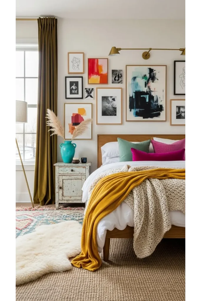 22 Bedroom Aesthetic Inspirations for Every Personality 9 The Artistic Explorer