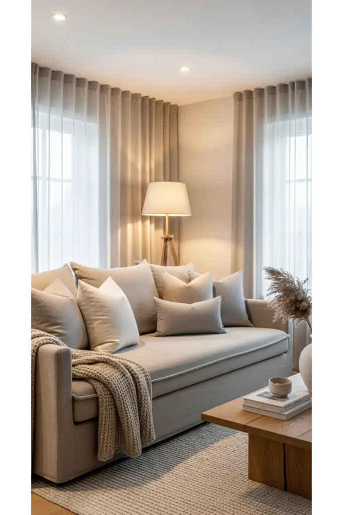 Timeless Neutral Sofa With Deep Cushions