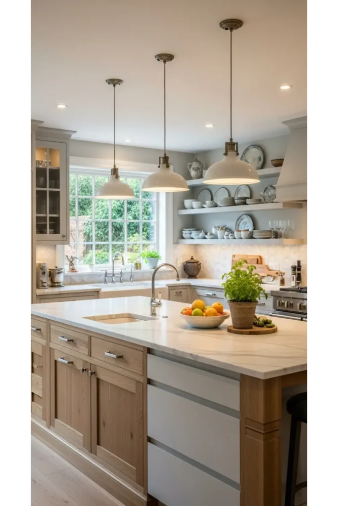 Transitional Style Balanced Kitchen