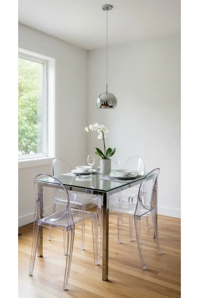 Transparent furniture elements