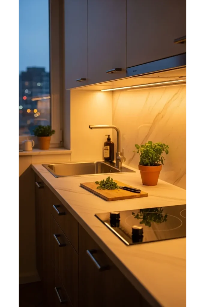 Under Cabinet Lighting That Lifts the Room