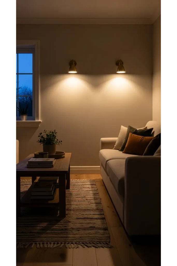 23 Small Living Room Ideas Maximize Every Inch 8 Use Wall Mounted Lighting