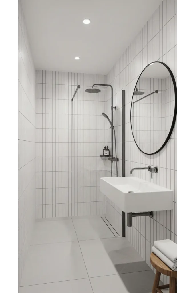 Vertical tile illusion