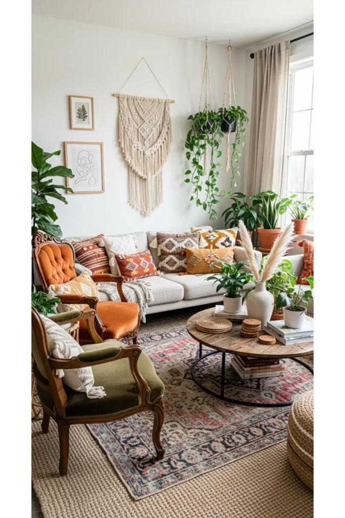 22 Boho Living Room Designs Relaxed Chic Vibes 6 Vintage Finds With Modern Comfort