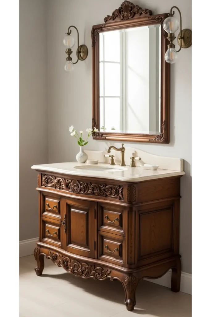 Vintage Inspired Vanity with Character