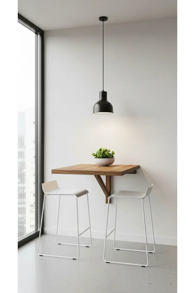 Small Living Room With Dining Area Layouts 23 Ideas 4 Wall Mounted Dining Setup