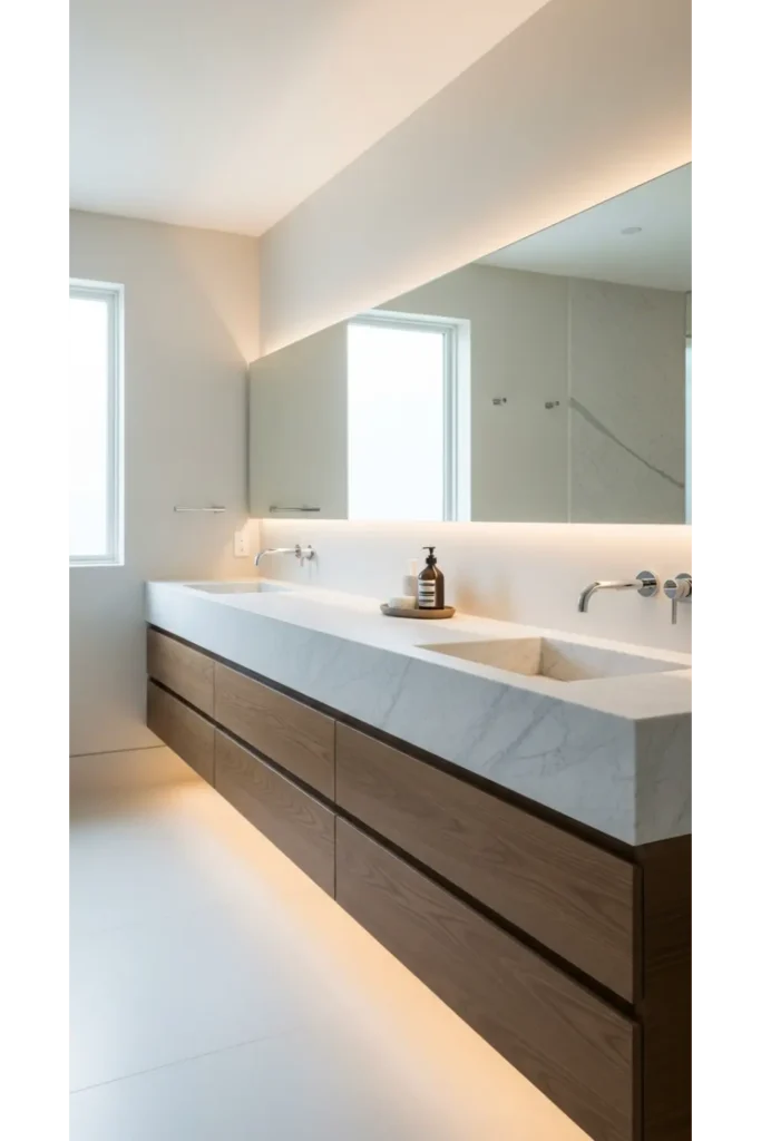 Wall to Wall Vanity Storage