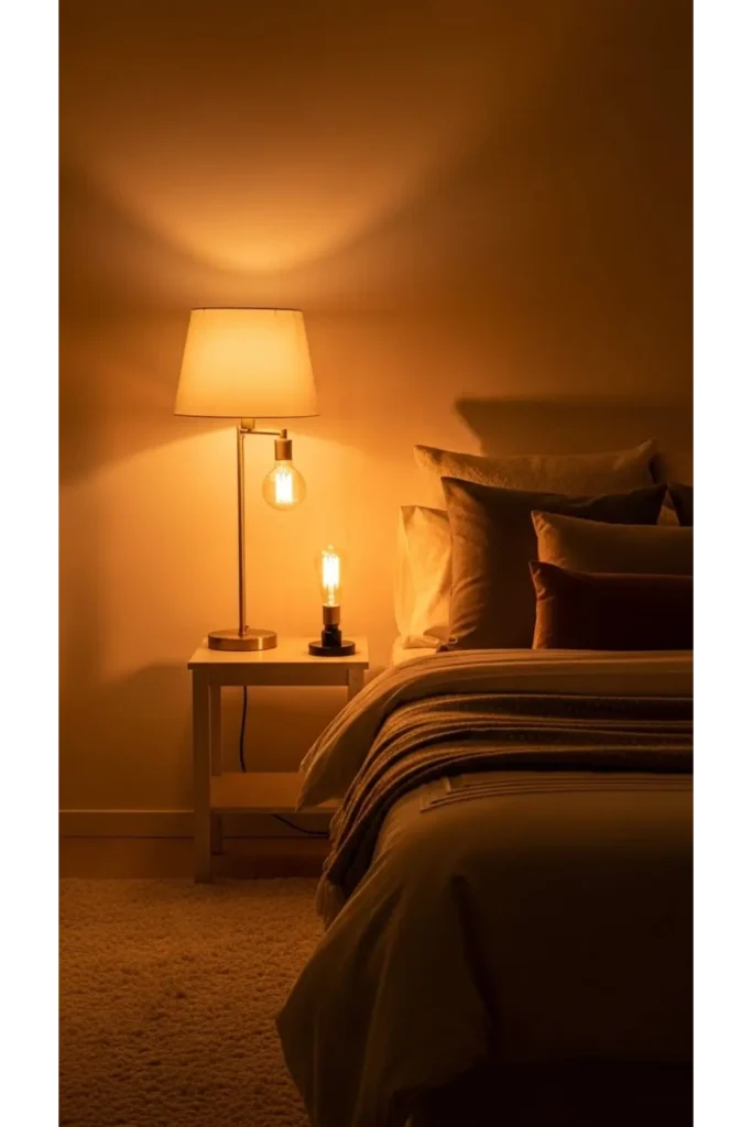 23 Earthy Bedroom Ideas For Natural Warm Ambience 8 Warm Ambient Lighting Layers