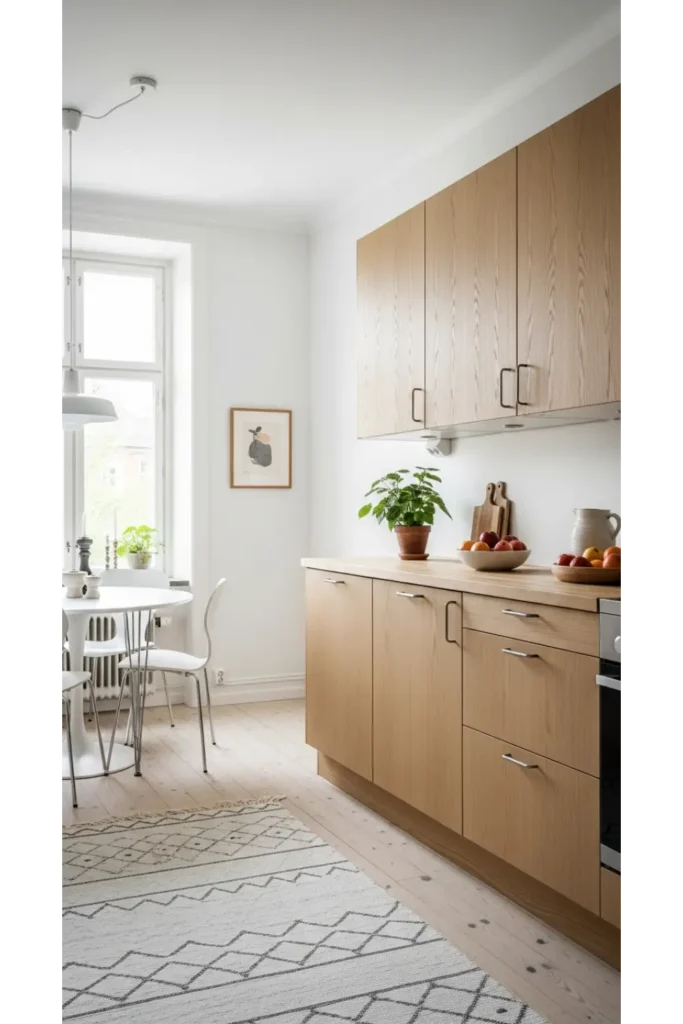Warm Minimalist Scandinavian Kitchen