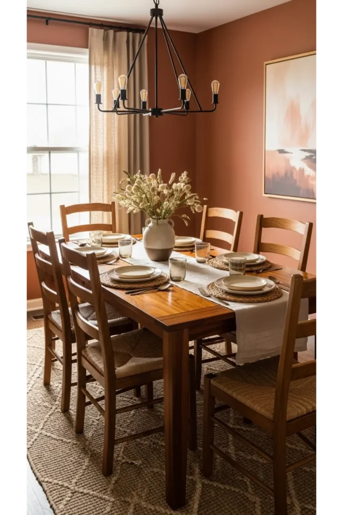 Warm Wood Focused Dining Spaces