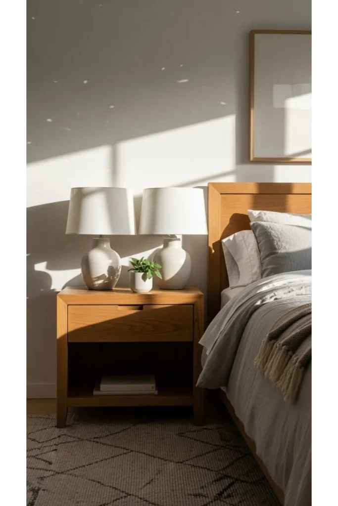 23 Earthy Bedroom Ideas For Natural Warm Ambience 13 Wooden Nightstands With Organic Finish