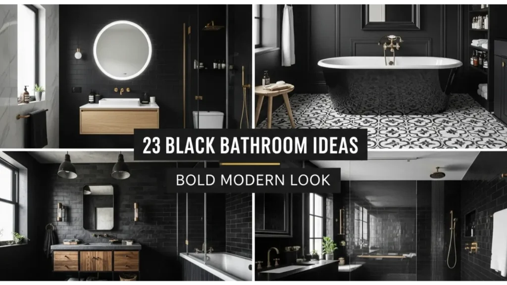black bathroom ideas bold modern look