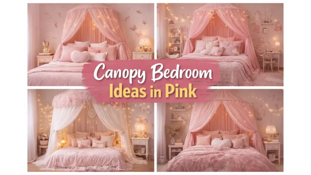 pink canopy bedroom ideas