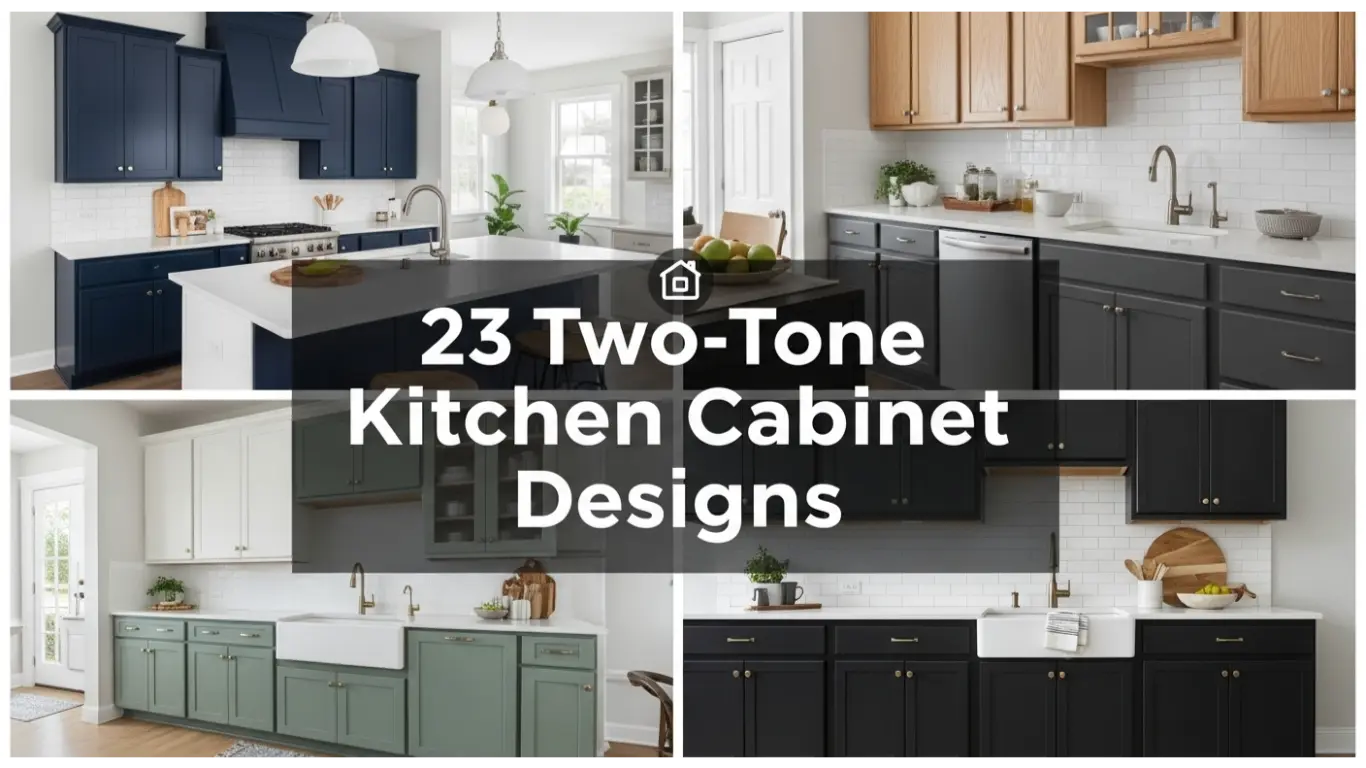 two tone kitchen cabinet designs