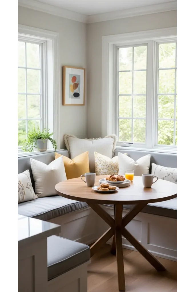 23 Cozy Kitchen Ideas For Warm, Inviting Homes 8 A Cozy Breakfast Nook for Slow Mornings