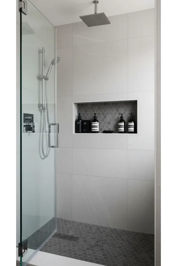 24+ Bathroom Organization Hacks for a Clutter-Free Space 20 Add Built In Shower Niches