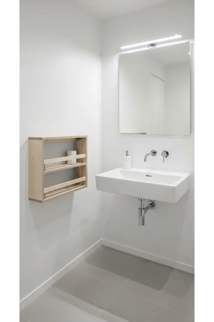 Add a Fold Down Wall Shelf