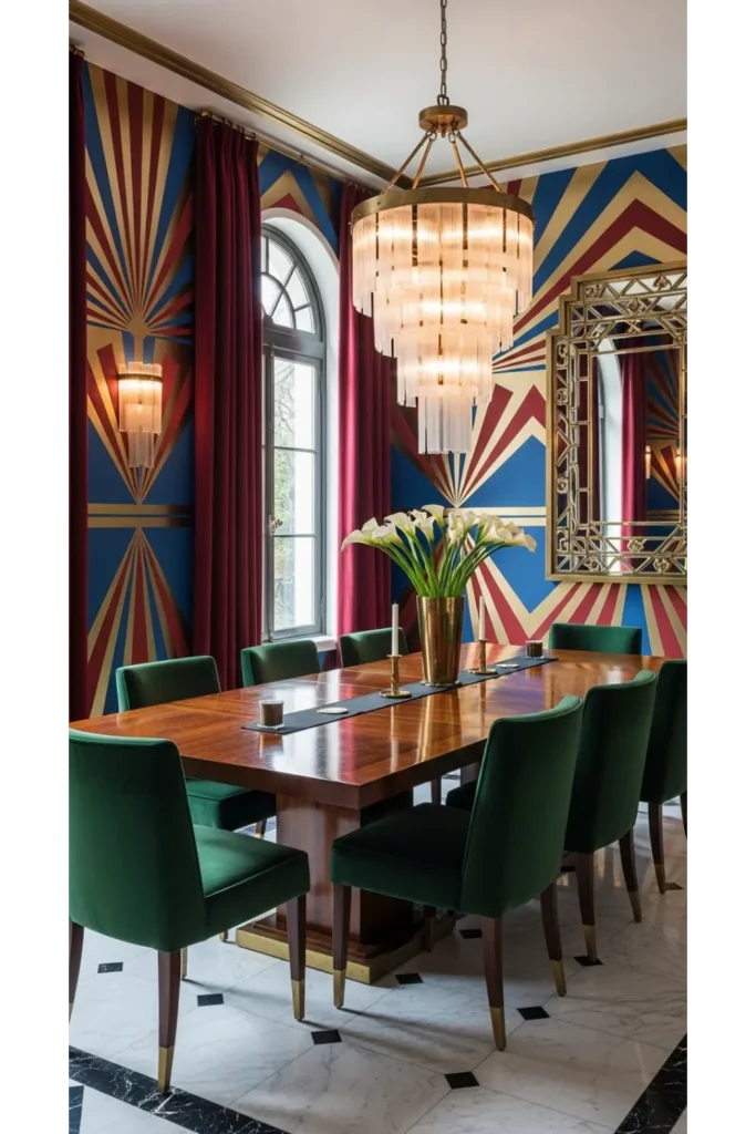 23 Elegant Dining Room Designs, Sophisticated Interiors 10 Art Deco Influence