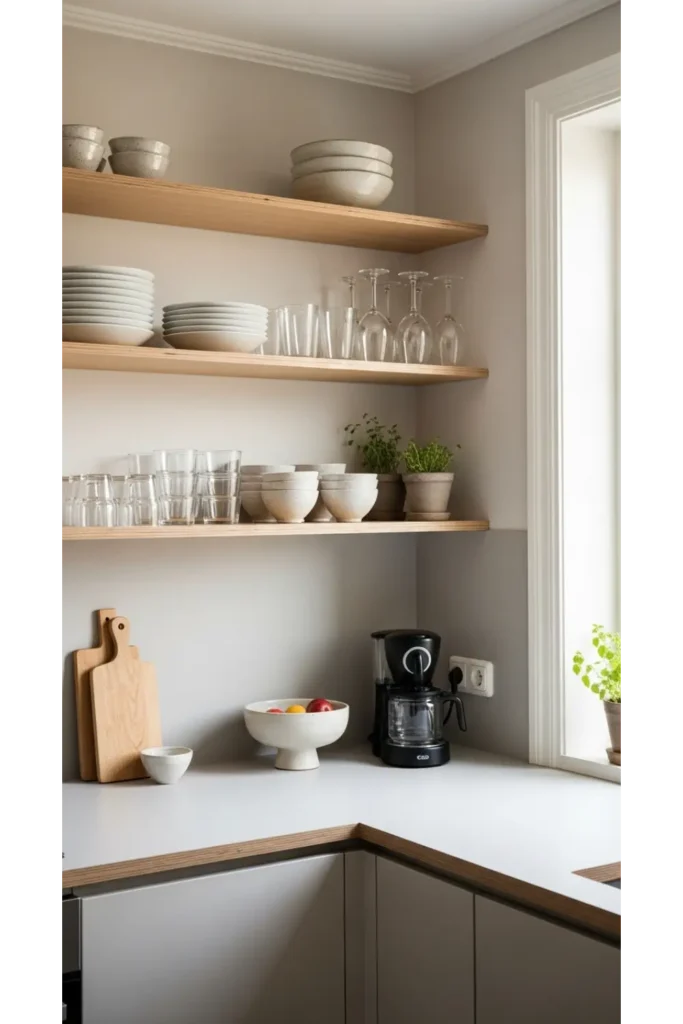 Balanced Open Shelves for Everyday Function
