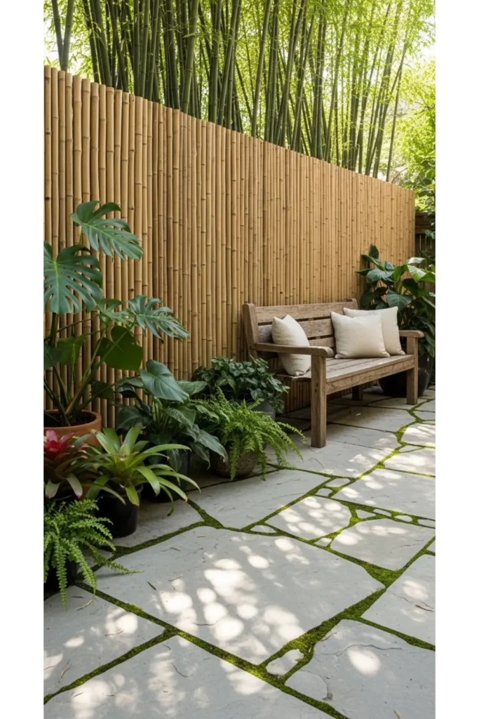 Balinese Inspired Outdoor Living 24 Designs 6 Bamboo Privacy Wall