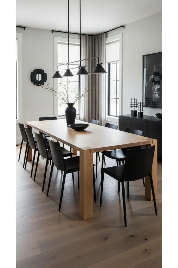 Black Accents For Modern Contrast