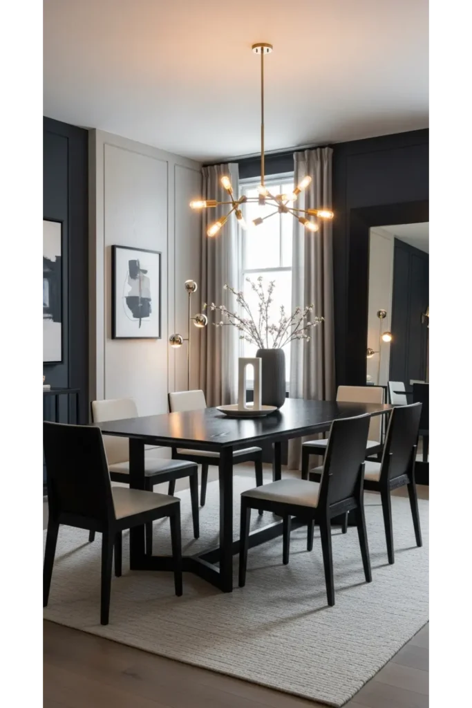 Bold Black Dining Table